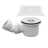 Aquarius Shower Tray Waste White / White Aquarius Urbano 90mm Shower Waste with Square Grill for 32mm Slimline Trays