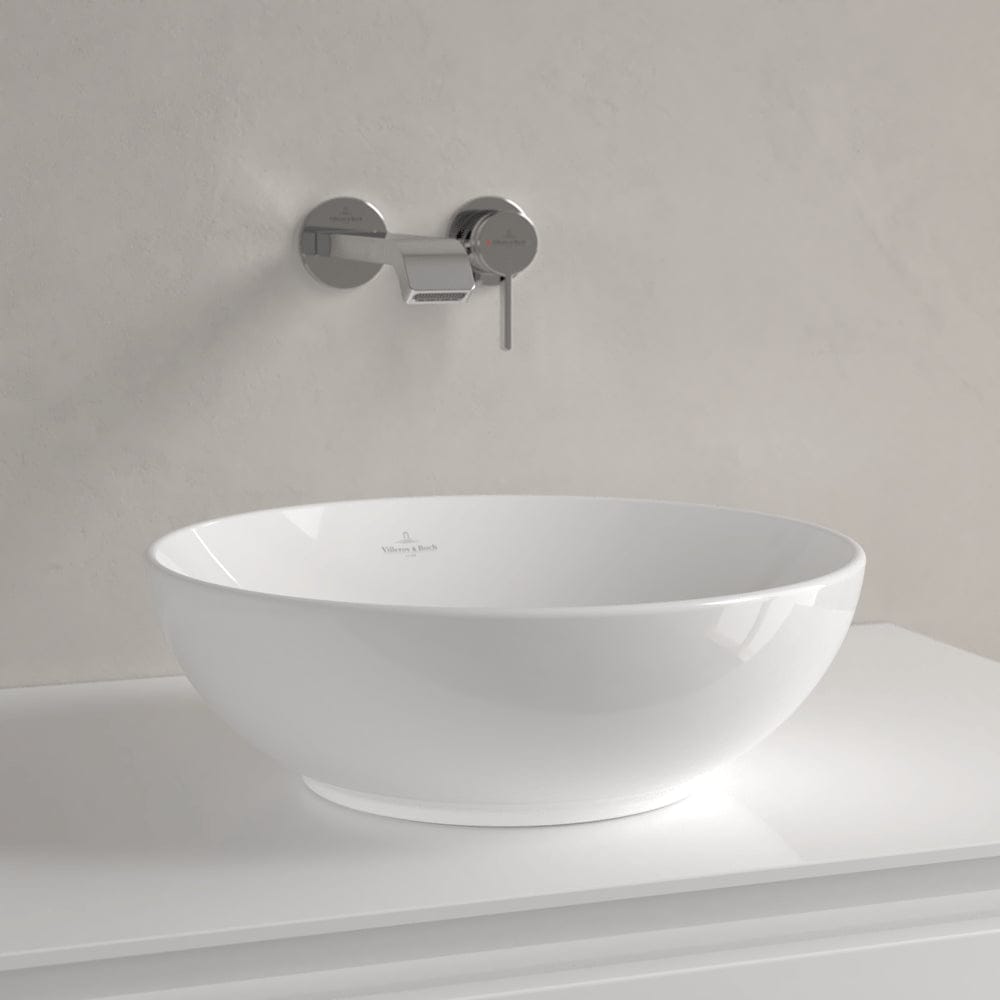 Villeroy & Boch Countertop Basin Villeroy & Boch Loop & Friends Round Countertop Basin in White Alpin