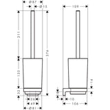 Hansgrohe Toilet Brush Hansgrohe Addstoris S Wall Mounted Toilet Brush and Holder