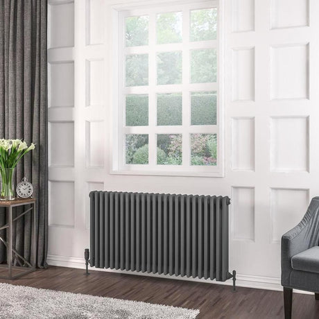 Eastbrook Rivassa Traditional 3 Column Radiator in Matt Anthracite