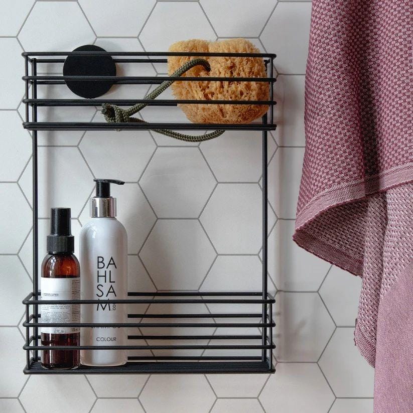 Smedbo Basket Smedbo Beslagsboden Frame Self-Adhesive Two Tier Shower Basket