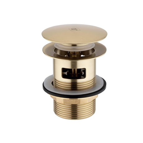 JTP Bath Waste Brushed Brass JTP VOS Pop Up Bath Waste for Free Standing Baths with Encapsulated Overflow