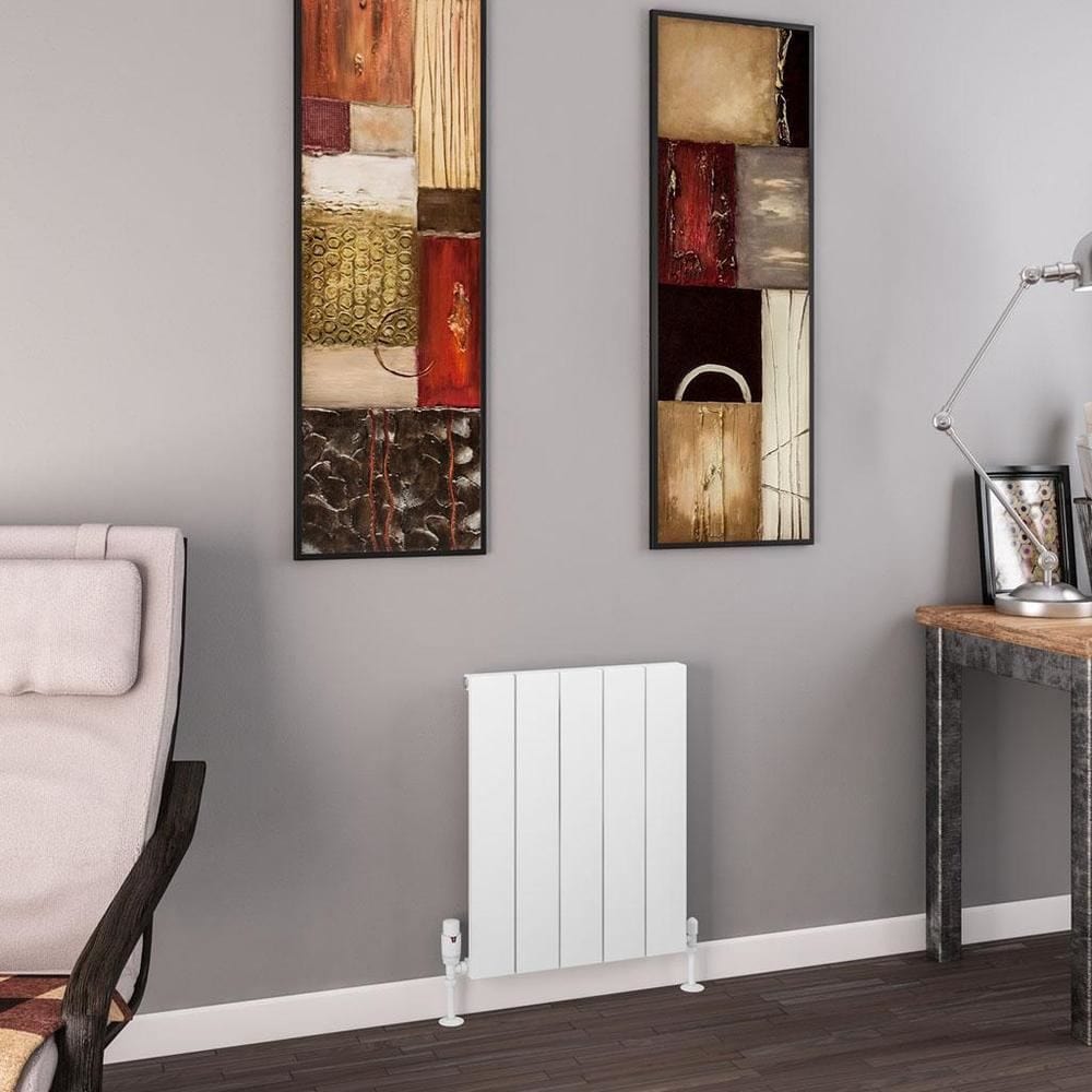 Eastbrook Panel Radiator 600 x 470 / Central Heating Eastbrook Charlton Horizontal Aluminium Designer Radiator in Matt White