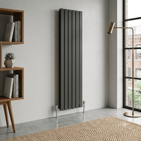 Aquarius Bathrooms Panel Radiator 1600 x420mm / Anthracite Aquarius Flat Double Vertical Panel Radiator