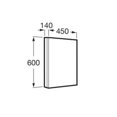 Roca Mirrored Cabinet Roca Mini Mirrored Cabinet in Gloss White