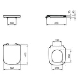 Ideal Standard Toilet Seat Ideal Standard i.life A & S Compact Wrapover Slow Close, Quick Release Toilet Seat in White