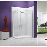 Merlyn Ionic Essence Frameless Hinged Shower Door and Inline Panel