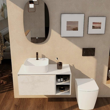 Aquarius Wall Mounted Vanity Unit Aquarius JF-Series 900mm Single Drawer Vanity Unit with Countertop