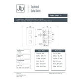 JTP Concealed Shower Valve JTP HIX 3 Outlet, 3 Handle Thermostatic Concealed Shower Valve