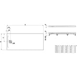 Laufen Laufen Marbond PRO Rectangular Tray with Waste in White