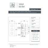 JTP Concealed Shower Valve JTP HIX 2 Outlet, 3 Handle Horizontal Thermostatic Concealed Shower Valve