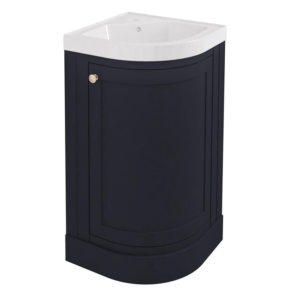 Eastbrook Floor Standing Vanity Unit Matt Anthracite Eastbrook Hardwick Traditional 430mm Corner Vanity Unit with Basin