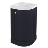 Eastbrook Floor Standing Vanity Unit Matt Anthracite Eastbrook Hardwick Traditional 430mm Corner Vanity Unit with Basin