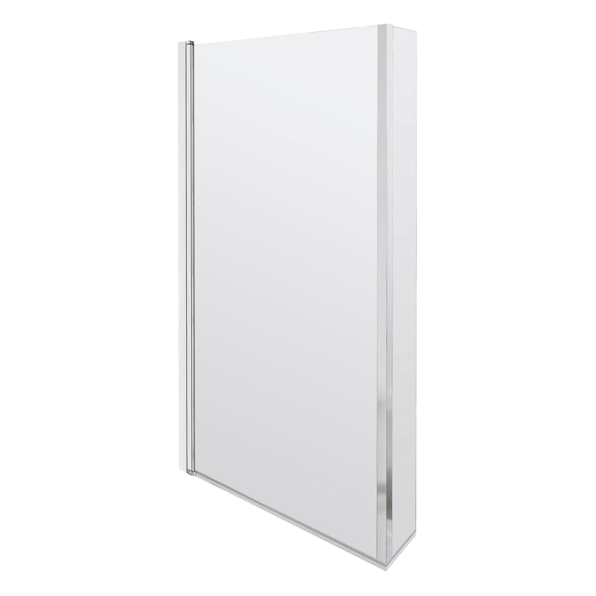 Aquarius Bathrooms Bath Screen Chrome Aquarius LevAqua L-Shaped 6mm Hinged Bath Screen with Fixed Return