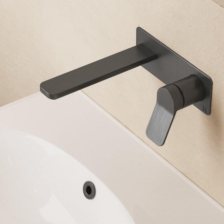 Crosswater Wall Mounted Basin Tap Slate Crosswater Glide II 2 Hole Wall Mounted Basin Mixer Tap