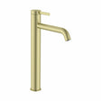Roca Tall Basin Tap Brushed Brass Roca Ona Tall Basin Mixer Tap with Click Clack Waste and Cold Start