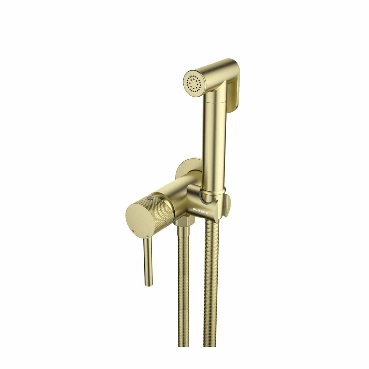 Saneux Douche Brushed Brass / Knurled Saneux Cos Douche Kit with Handset and Holder