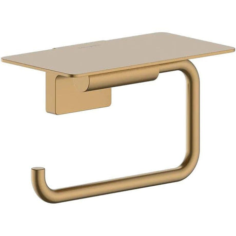Hansgrohe Toilet Roll Holder Brushed Bronze Hansgrohe Addstoris S Toilet Roll Holder with Shelf