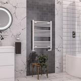 Eastbrook Ladder Rail Eastbrook Wendover Curved Vertical Heated Towel Rail - 800 x 600mm in White