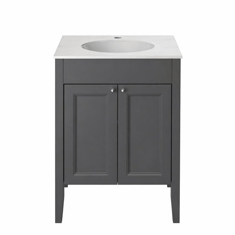 Heritage Floor Standing Vanity Unit Graphite Heritage Caversham Freestanding Dorchester Vanity Unit with Worktop, Basin, Waste and Handle Bundle