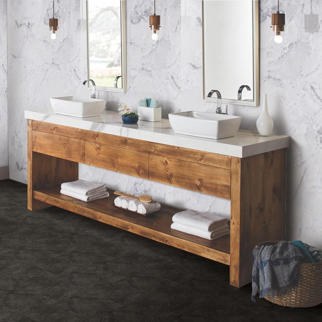 Multipanel Click Flooring Multipanel Click Drop 1.85M² Interlocking Vinyl Floor Tiles Stone Effect - Sicilia