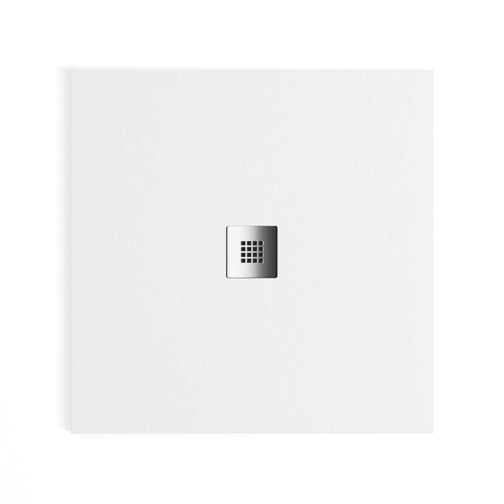 Aquarius Rectangle Shower Tray Aquarius Honiston Mineral Composite Slate Effect Shower Tray in Arctic White
