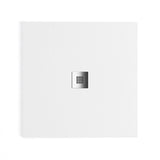 Aquarius Rectangle Shower Tray Aquarius Honiston Mineral Composite Slate Effect Shower Tray in Arctic White