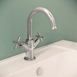 VitrA Mono Basin Tap Chrome VitrA Origin Classic Basin Mixer Tap with Cross Handles