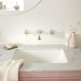 VADO Wall Mounted Basin Tap Vado Arrondi Wall Mounted 3 Hole Cross Handle Basin Mixer Tap  in Chrome