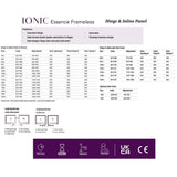 Merlyn Ionic Essence Frameless Hinged Shower Door and Inline Panel