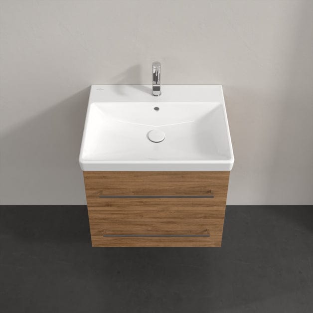 Villeroy & Boch Wall Mounted Vanity Unit Villeroy & Boch Avento Wall Hung Vanity Unit 580mm Two Drawers with Basin