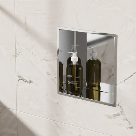 Crosswater Shower Niche Chrome Crosswater Square Shower Niche - 305 x 305 x 120mm