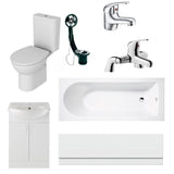 Aquarius Complete Bathroom Suite Aquarius Urbano Complete Vanity Bath Suite (with 1700mm Single Ended Bath)