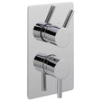 Sagittarius Concealed Shower Valve Chrome Sagittarius Ergo Lever 1 Outlet, 2 Handles Concealed Thermostatic Shower Valve