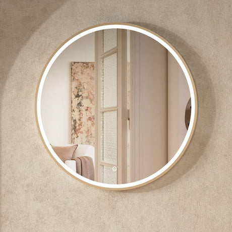 Crosswater Infinity Round Framed LED Illuminated Mirror