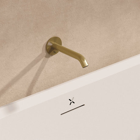 Crosswater Bath Spout Stainless Brushed Brass Effect Crosswater 3ONE6 Bath Spout