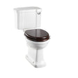 Burlington Close Coupled Toilet 440mm / Button / Chrome Burlington Traditional Rimless Close Coupled Toilet