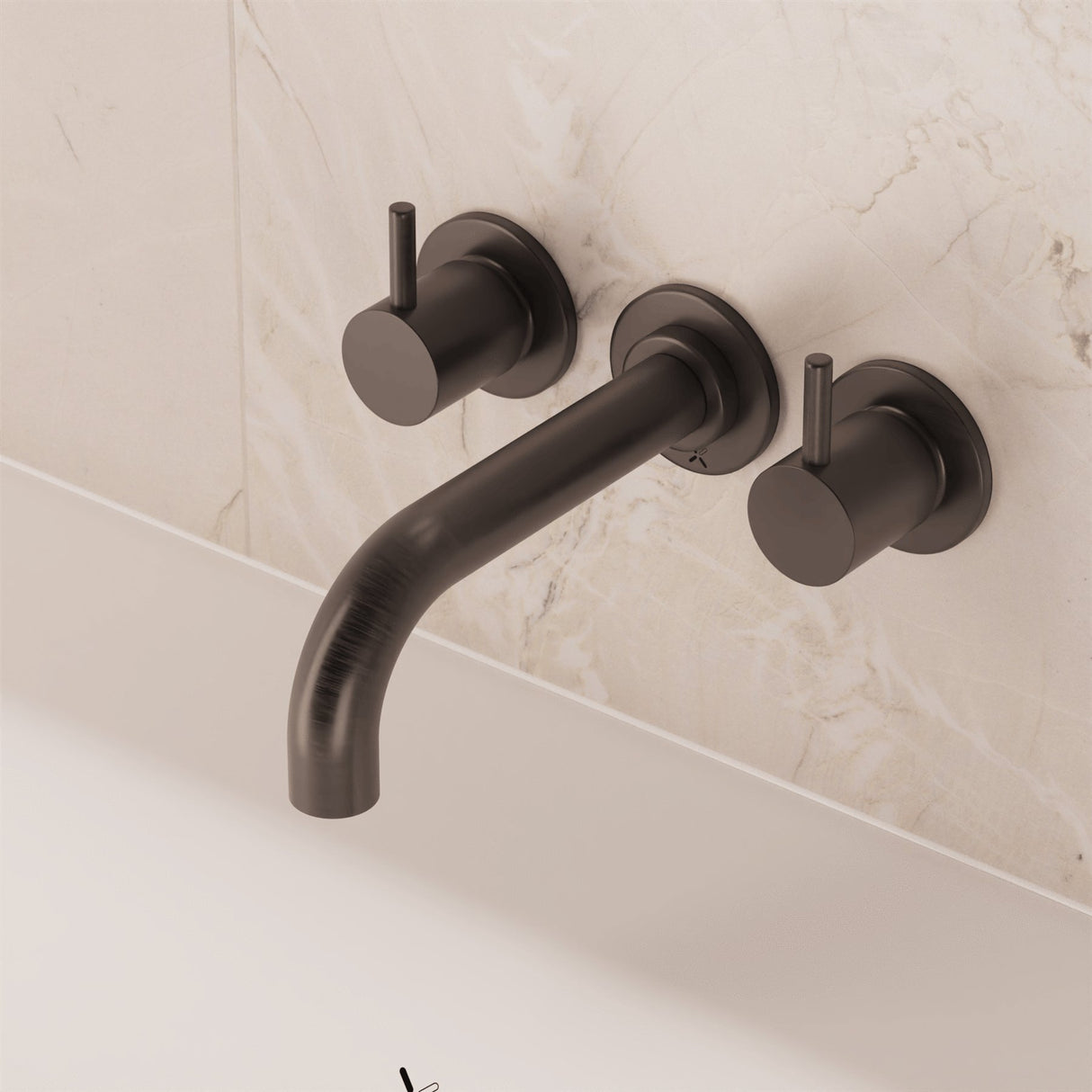 Crosswater Wall Mounted Bath Tap Slate Crosswater MPRO Wall Mounted 3 Hole Bath Filler Tap