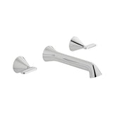 VADO Wall Mounted Basin Tap Vado Arrondi Wall Mounted 3 Hole Lever Handle Basin Mixer Tap - Chrome - ARR-109-CP