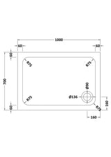 Aquarius Bathrooms Rectangle Shower Tray Aquarius Urbano Rectangular 45mm Stone Resin Shower Tray in White