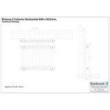 Eastbrook Rivassa Traditional 2 Column Radiator in Gloss White