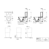 Villeroy and Boch Close Coupled Toilet Villeroy & Boch Subway 3.0 Close Coupled Toilet with Twist Flush and Soft Close Seat in White Alpin