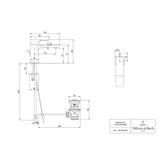 Villeroy & Boch Cloakroom Tap Villeroy & Boch Subway 3.0 Mini Basin Mixer Tap with Pop-Up Waste in Matt Black