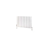 Eastbrook Panel Radiator Eastbrook Guardia Straight Horizontal Aluminium in Matt White