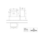 Villeroy & Boch Wall Mounted Vanity Unit Villeroy & Boch Avento Wall Hung Vanity Unit 530mm One Door with Basin