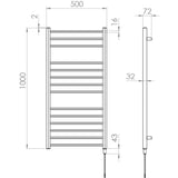 Saneux Ladder Rail Saneux Ember Straight Vertical Electric Only Towel Rail