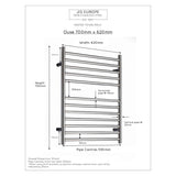 JIS Ladder Rail JIS Sussex Ouse Vertical Stainless Steel Heated Towel Rail