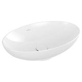 Villeroy & Boch Countertop Basin Villeroy & Boch Loop & Friends Oval Countertop Basin in White Alpin