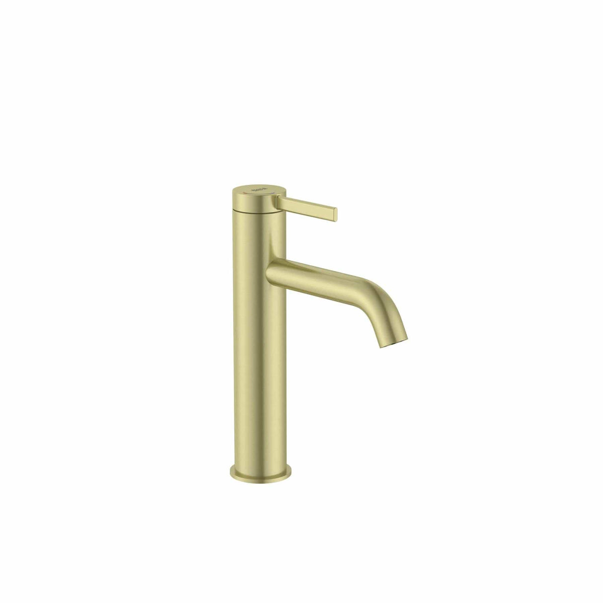 Roca Mono Basin Tap Brushed Brass Roca Ona Medium Height Basin Mixer Tap with Click Clack Waste and Cold Start