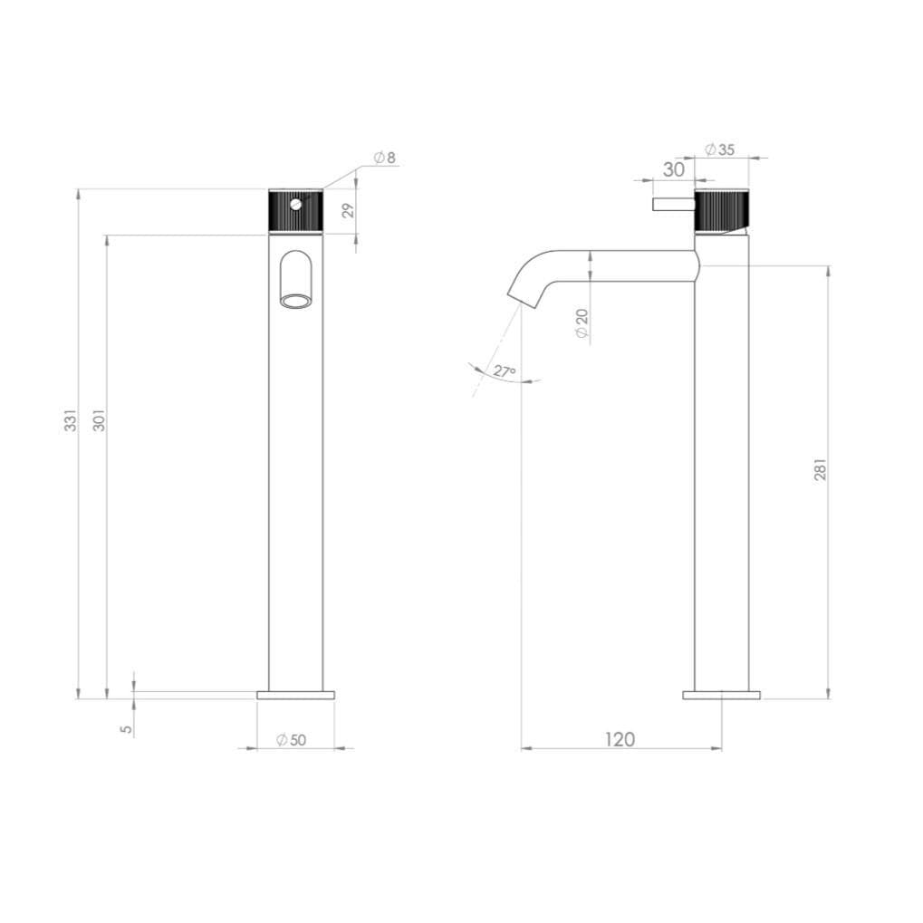 Saneux Tall Basin Tap Saneux Cos Tall Deck Mounted Basin Mixer Tap